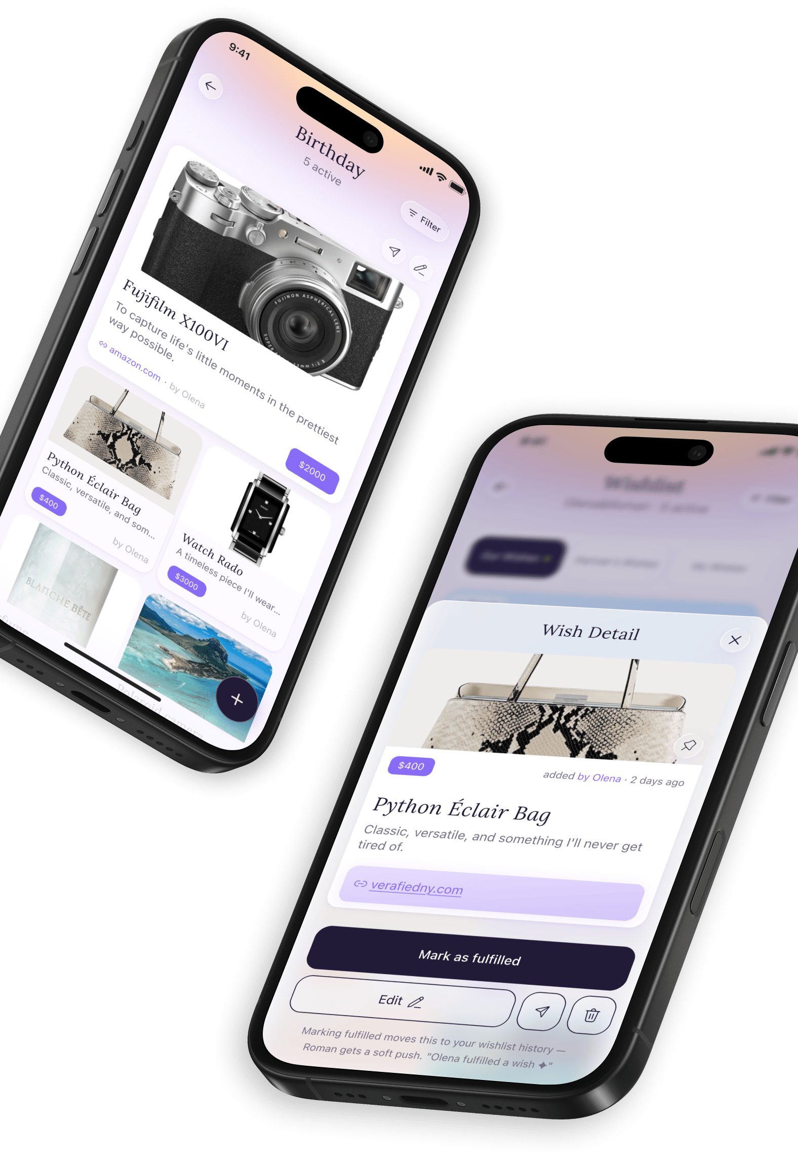 Wishlist feature preview